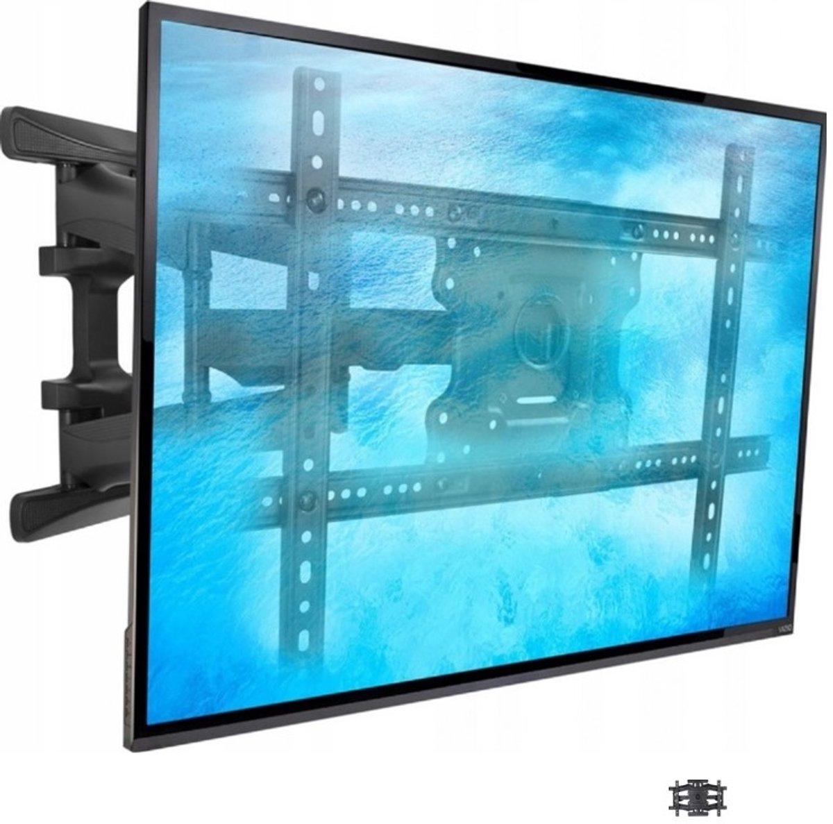 Draaibare TV-muurbeugel voor LG 50NANO753PR, 45.5kg, 160° draaibaar