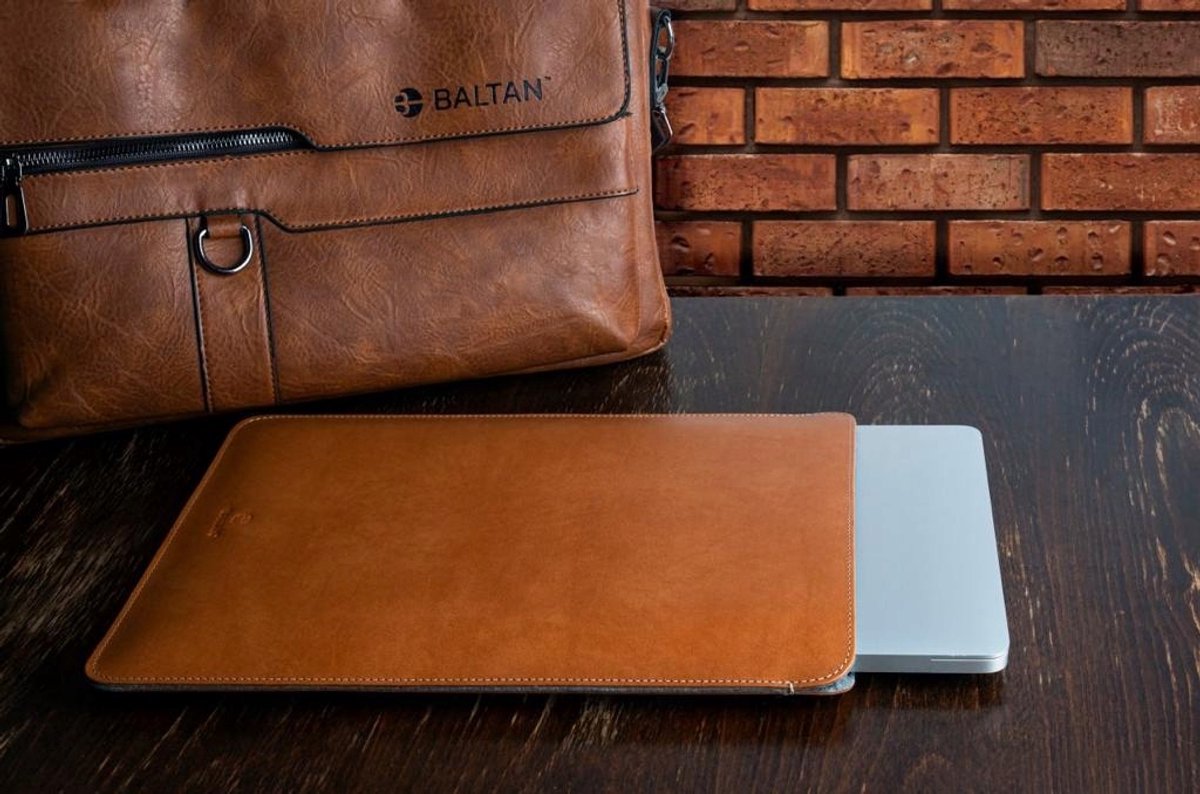 Leren MacBook Pro 13 inch Sleeve - Bruin, Handgemaakt