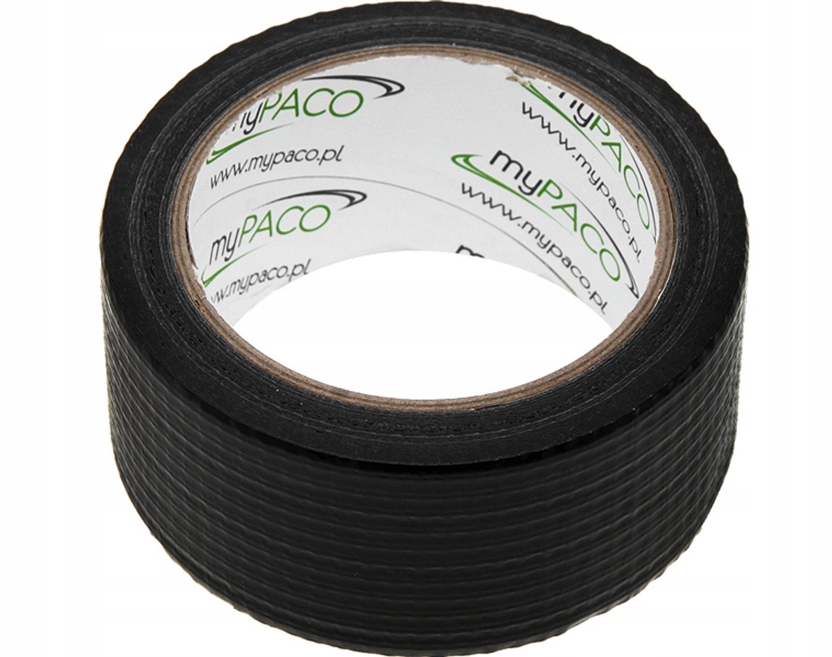 myPACO Duct Tape Reparatie Zwart 48 mm x 10 m - Sterk en waterdicht