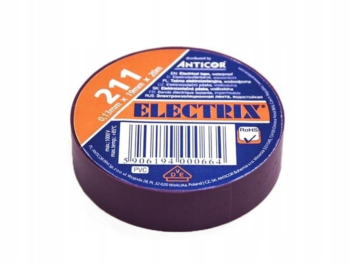 Anticor 211 PVC Isolatietape - 19mm x 20m - Violet
