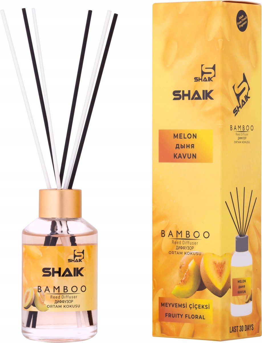 Shaik Meloen geurverspreider 115ml - Bamboestokjes