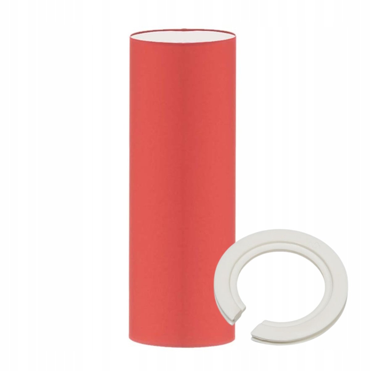Rode Stoffen Lampenkap Tuba E27/E14 - 15x35cm