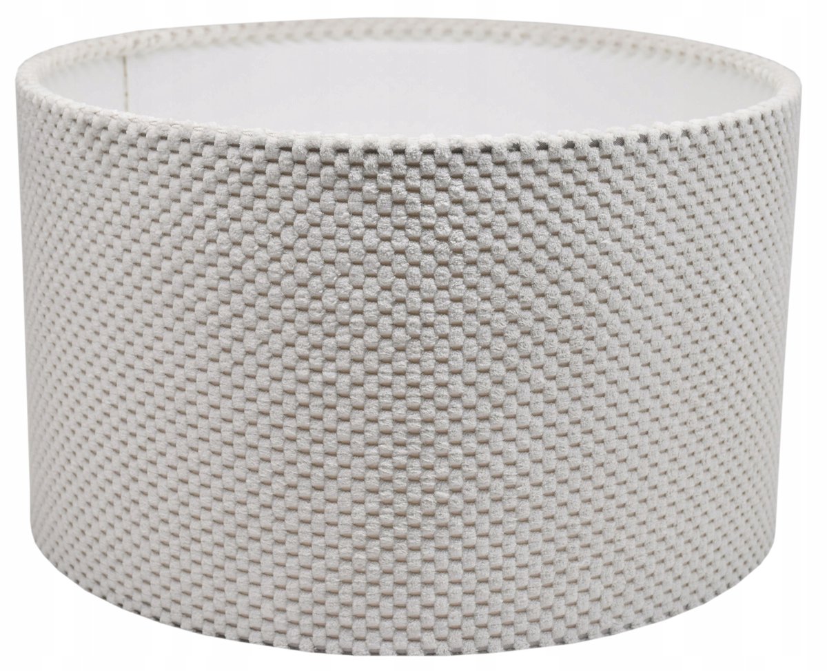 Lichtgrijze Pluche Lampenkap 30cm E27/E14 - Stijlvol & Sfeervol