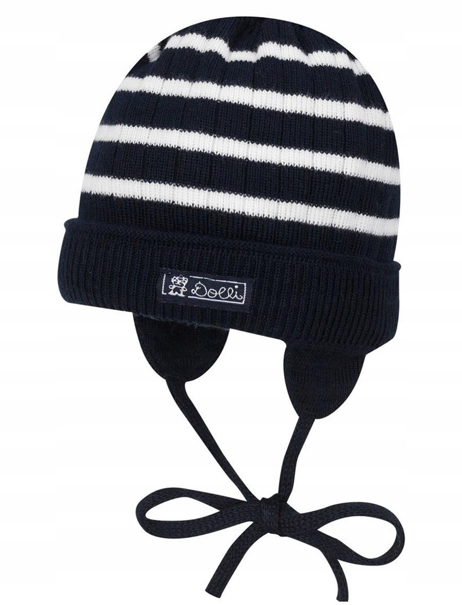 Pop Baby Jongens Muts Navy Blauw, Maat 49