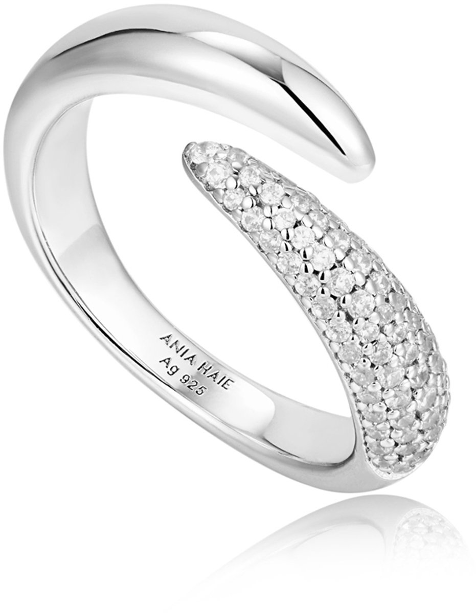 Ania Haie AH R053-02H Polished Punk Dames Ring - Minimalistische ring - Sieraad - Zilver - 925 Zilver - 4 mm breed