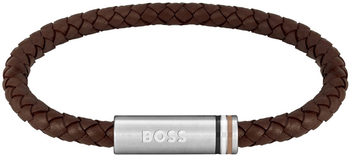 BOSS HBJ1580623 ARES SINGLE Heren Armband - Gevlochten armband