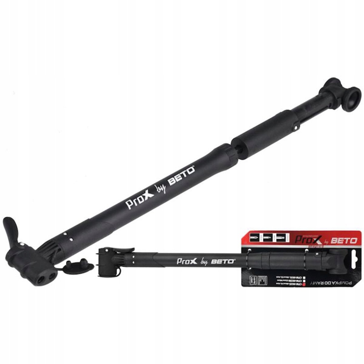 ProX Fietspomp Handmatig Kunststof Zwart - 42cm