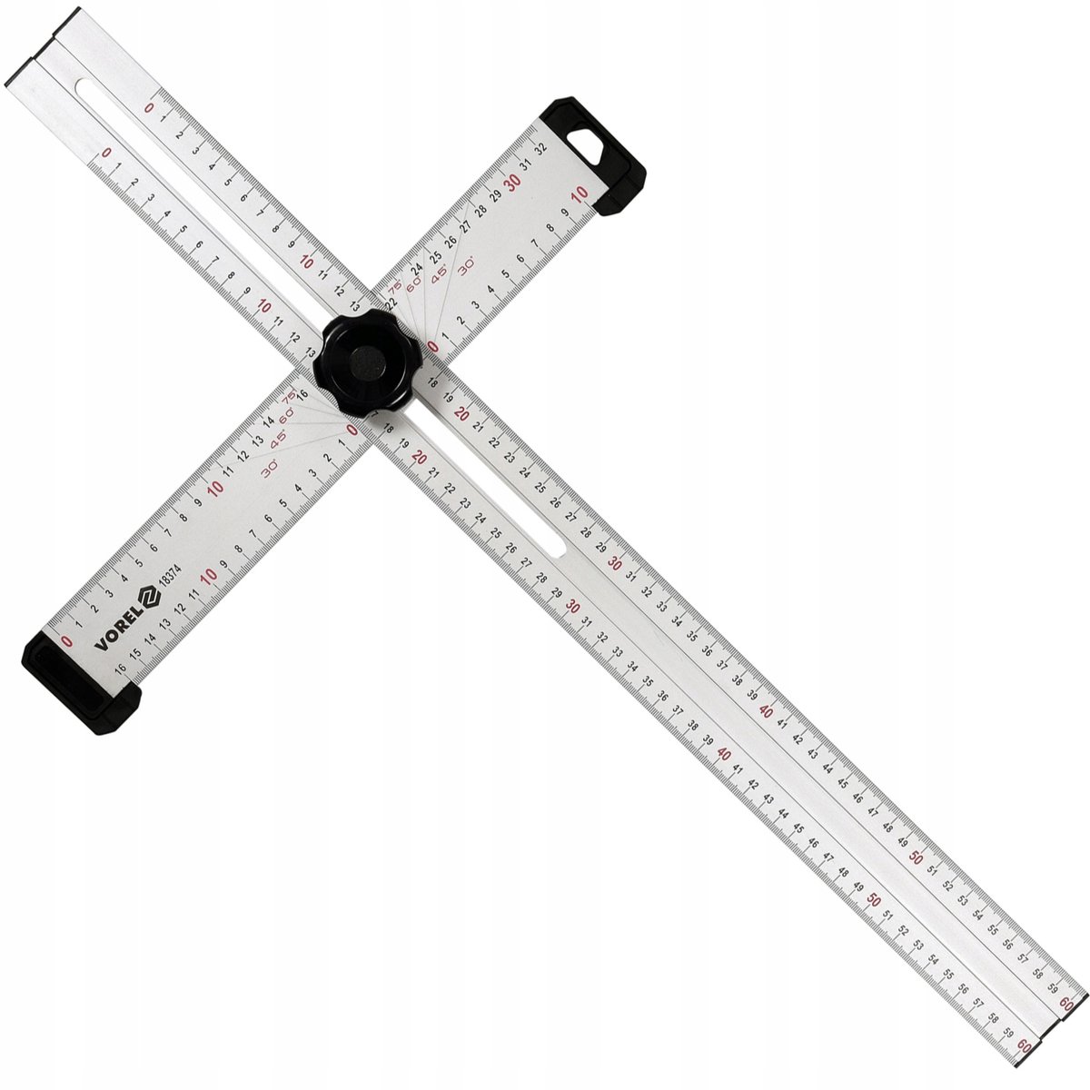 Verstelbare Aluminium T-hoekmeter 600x320mm