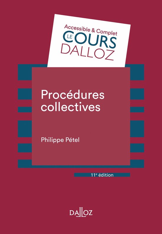 Cours - Procédures collectives 11ed - cover