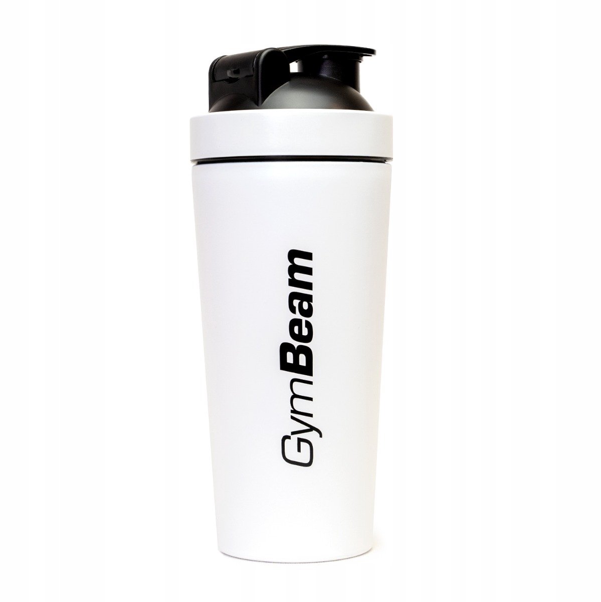 GymBeam Steel Shaker Wit - 750ml, Roestvrij Staal, Lekvrij