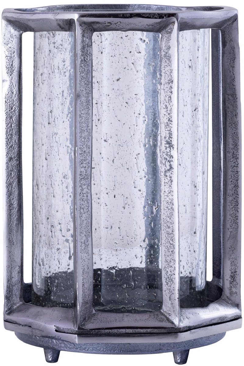 PTMD Windlicht Connhal - Zwart - 20x20x27cm