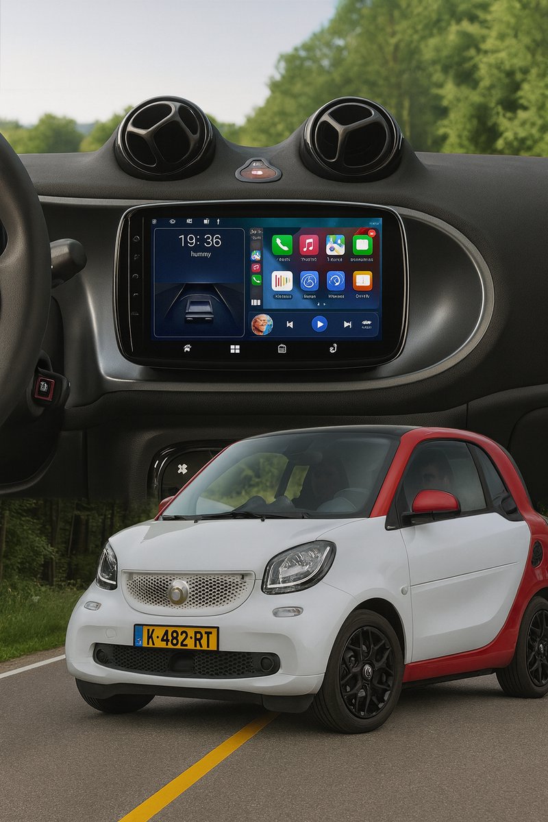 ADIVOX 9 inch T1 geschikt voor Smart ForTwo 2015-2021 CarPlay/Auto/WiFi/RDS/DSP/DAB+