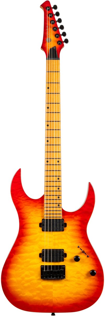Spira Guitars S-500 QFB Fireburst elektrische gitaar