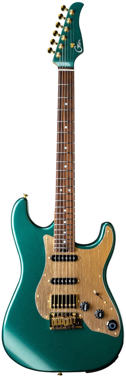 Mooer GTRS Guitars Standard 900 Racing Green Intelligent Guitar met wireless systeem en gigbag
