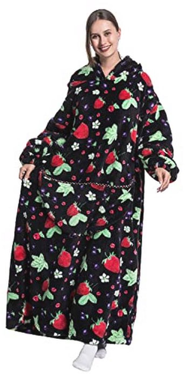Oversized Draagbare Hoodie Deken - Ultraromantische Fleece Deken met Capuchon voor Alle Seizoenen