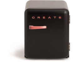 CREATE - Koelkast in retrostijl - Gebroken wit - Handvat Terracotta - FRIDGE RETRO 48L