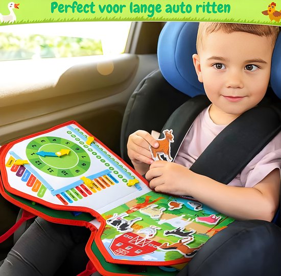 Mass Store - Montessori Activiteitenboek - Busy Board - Nederlands - Boerderij Thema - Educatief & Sensorisch Speelgoed van Merkloos — afbeelding 4