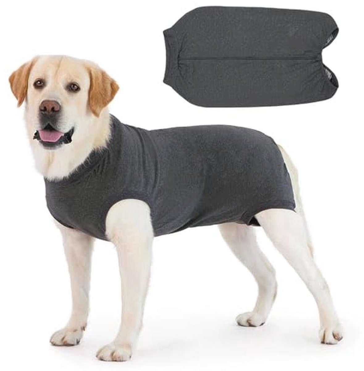 Postoperatieve herstelpak voor honden met rits - Alternatief voor halsband