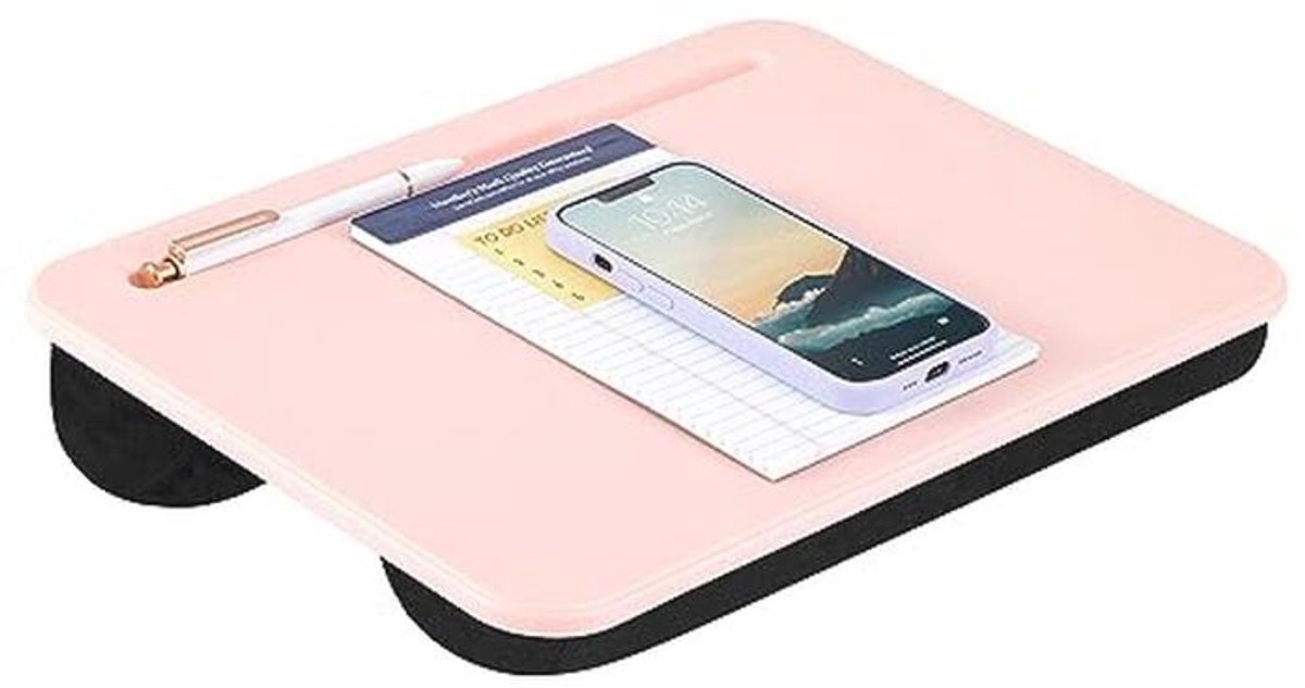 Compacte Lapdesk met Rozenkwarts Accenten voor Thuis en Op School