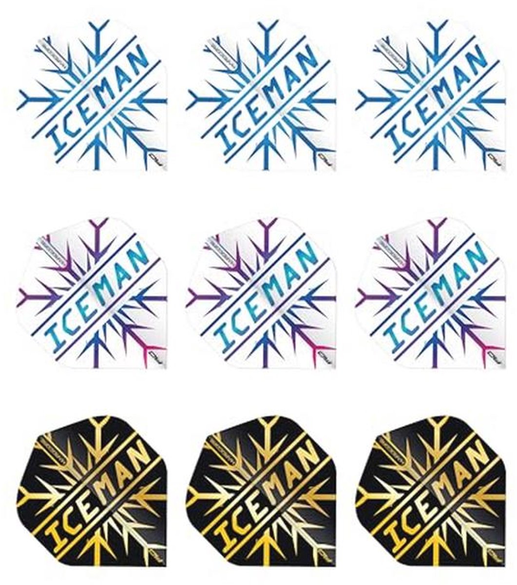 Assorted Hardcore Dart Flight Pack - 9 Dart Flights