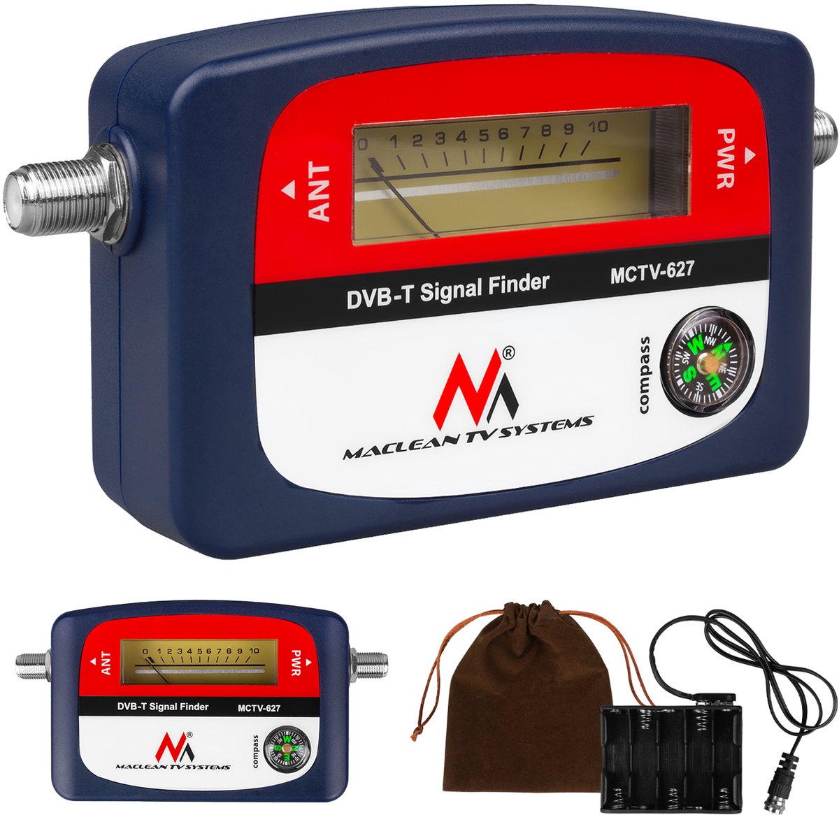 Satelliet zoeker DVB-T Satfinder kabel 30cm Maclean MCTV-627 TV Antenne finder