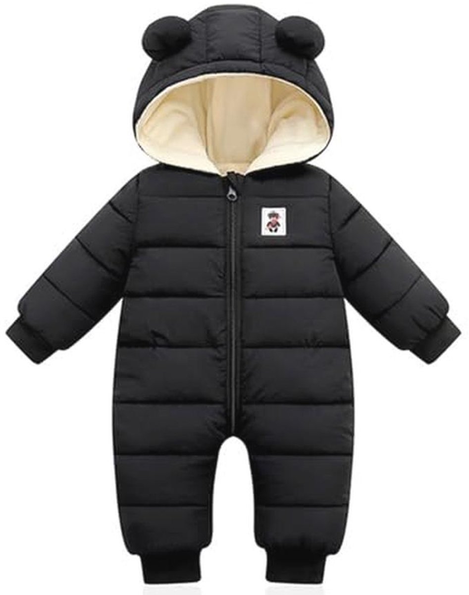 Hooded Winter Romper voor Baby's - Warm Donsjack Snowsuit voor Jongens en Meisjes 0-12 Maanden