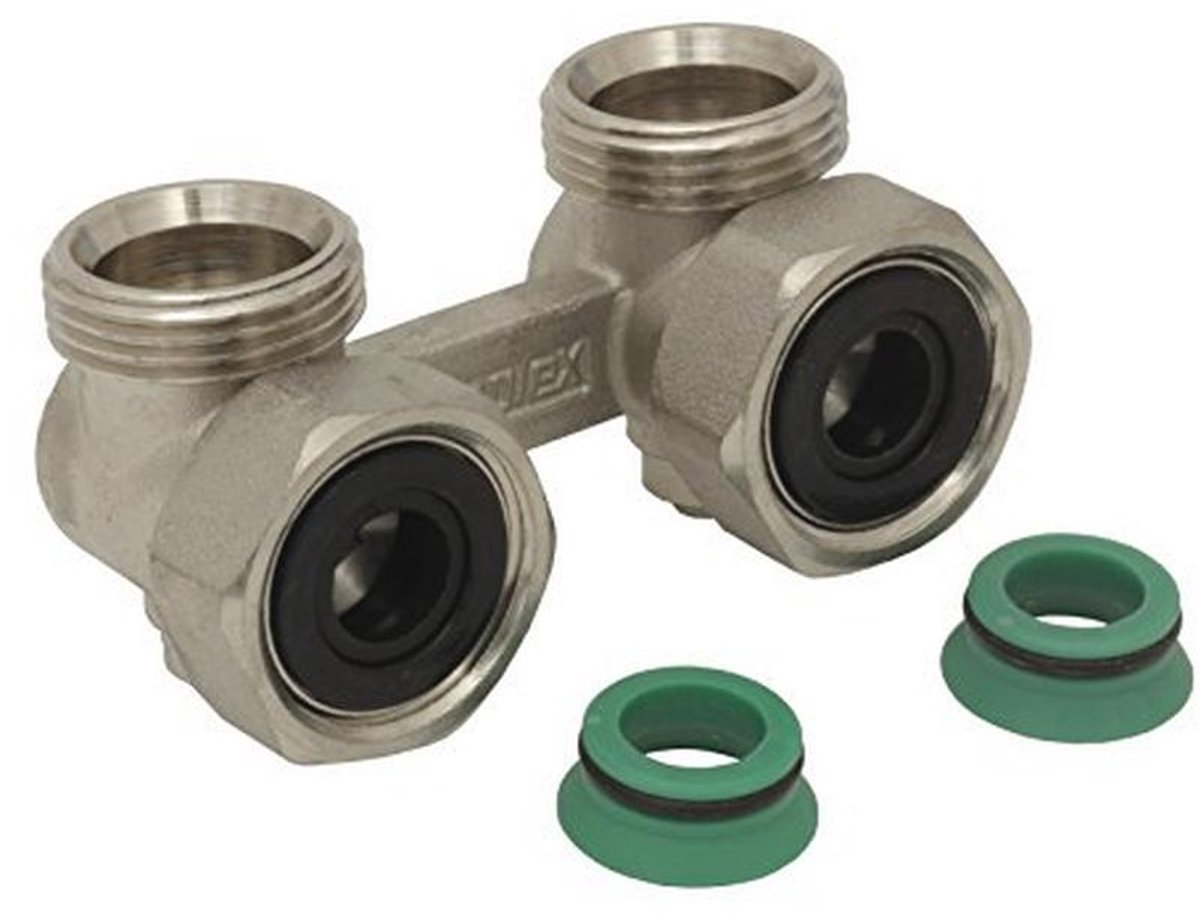 Hoekige 3/4 inch Afsluitbare Tweebuiskraan voor Verwarmingssystemen - E2/50 Standaard