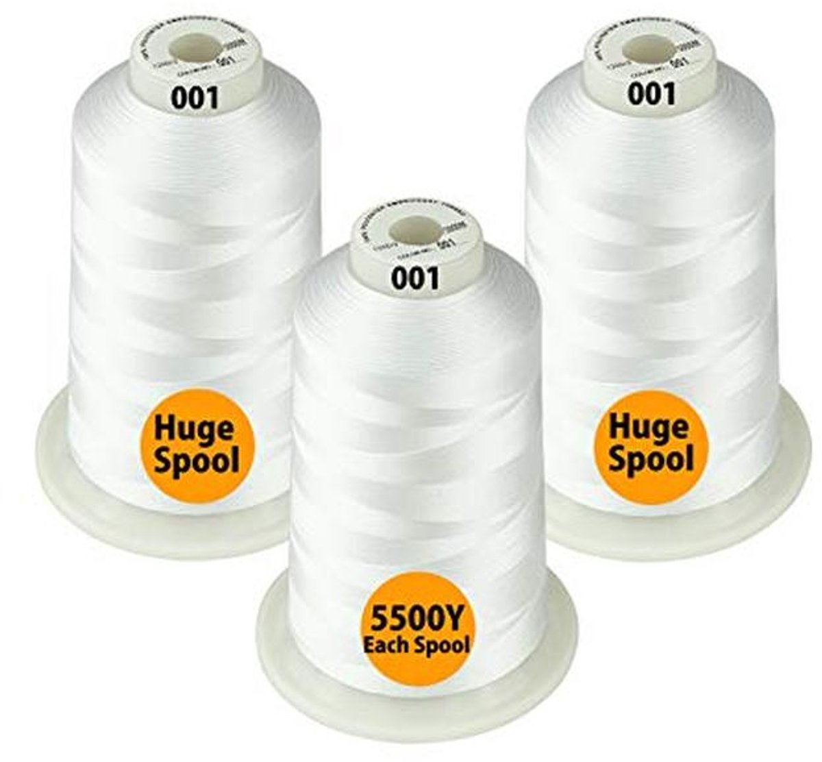 Polyester borduurmachine draad 5000M - Wit