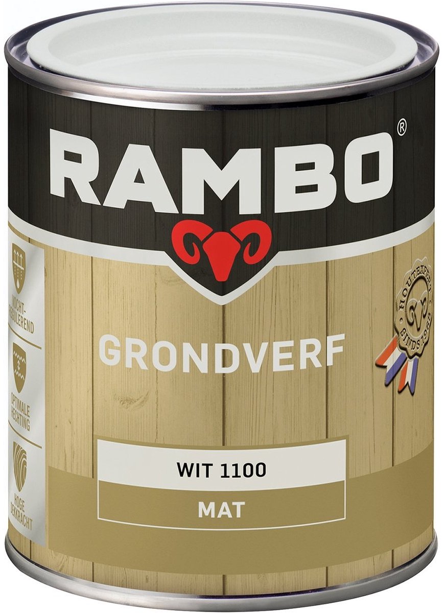 Rambo Grondverf Mat Wit - 1.5L - Wit