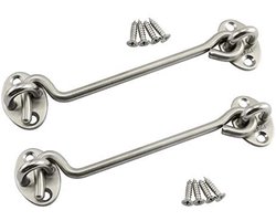Haak Eye Latch Lock 2 Stuks 304 Rvs Beveiliging voor Ramingen en Deuren