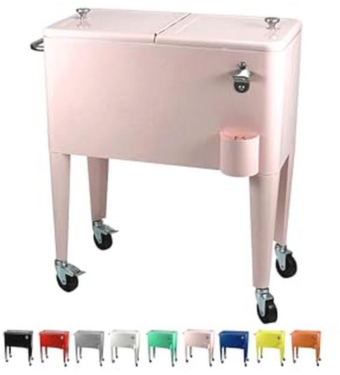 Ruime Koelbox met Wielen voor Feestjes - 60 Liter Drinken Koeler