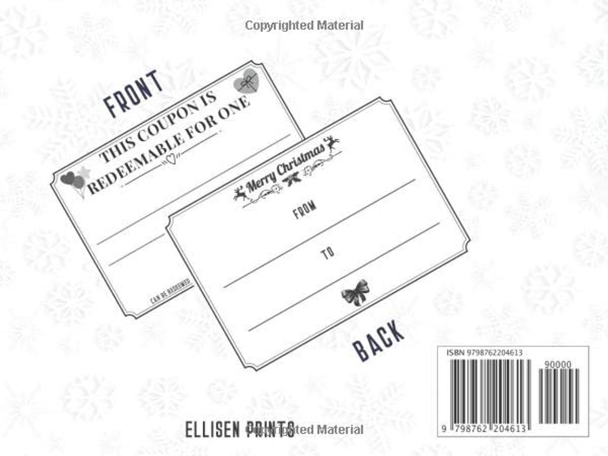 Vulbare Kerstmis Couponboek - 25 Lege Bonnen voor Persoonlijke Cadeaus