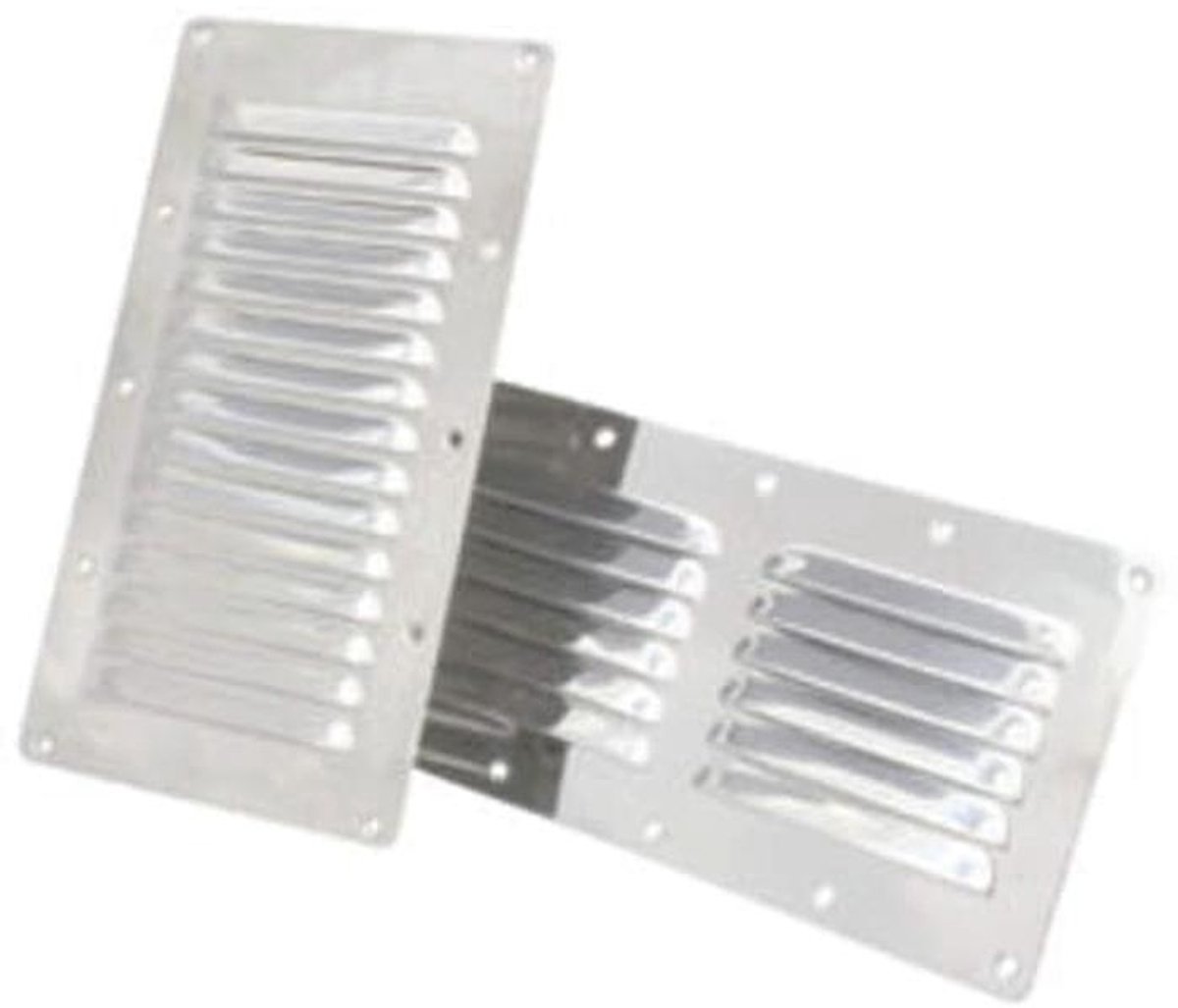 Rechthoekig Ventilatierooster Roestvrij Staal - 127 x 115 mm