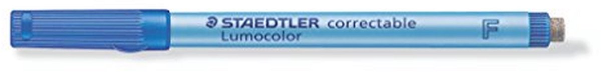 Correctable Foliepennen F-tip 0.6 mm - Set van 10 Blauwe Marker