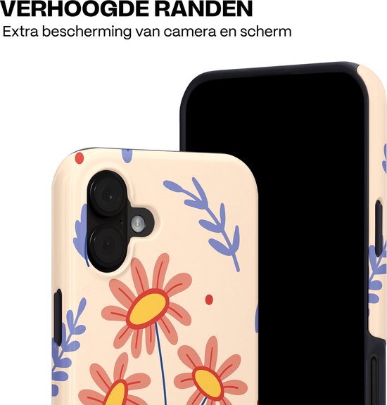 Étui Casetastic pour Apple iPhone 16 Plus MagSafe – Élégant étui de protection Duo couche – Trio de fleurs de pêche