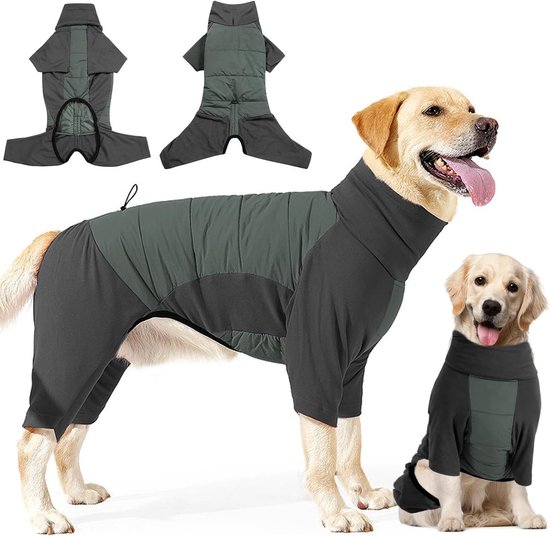 Kuoser Winterjas voor grote honden, waterdicht, warm, fleece, met Kuoser Winterjas voor grote honden, waterdicht, warm, fleece, met