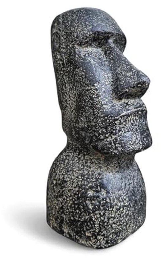 Moai Beeldje 40 cm van Lavazand - Paaseiland Tuin Decoratie