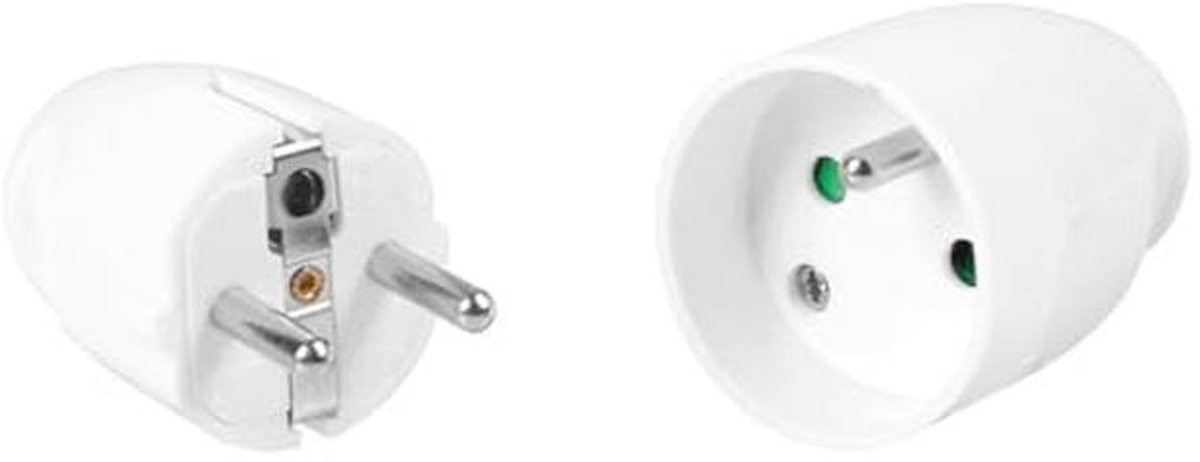 Stekker + Stopcontact 16A - Elektrische Aansluiting voor Apparatuur - 230V - Wit