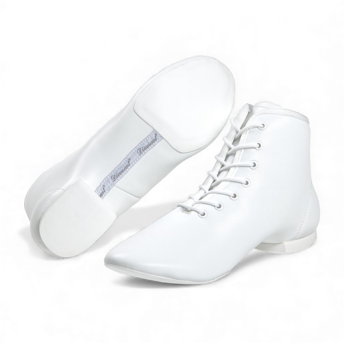RISE Garda Danslaars Wit - 7 Gaats Hoge Danslaarzen - Majorette Schoenen - Voorzien van VarioSpin Splitzool - Maximale flexibiliteit - Stabiliteit en gecontroleerd draaien - Ademend synthetisch leer - 222 - 509 - 680 - Diamant - Wit - 40