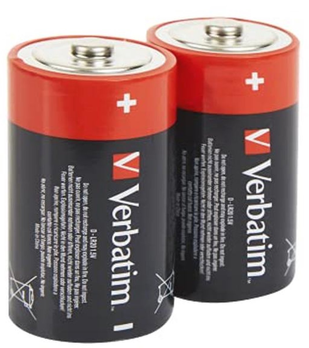 D-alkalinebatterij 1.5V DL-R20 - 2 Stuks voor Zaklampen en Draagbare Apparaten