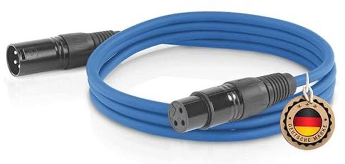 XLR-kabel 10m - Microfoonkabel XLR-stekker naar XLR-bus voor heldere audio