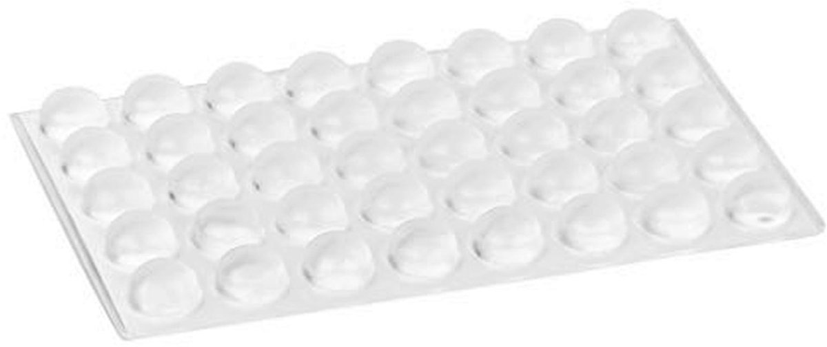 Elastische Zelfklevende Buffer - Halfrond Ø 13 mm | Hoogte: 7,5 mm | Transparant (40 Stuks)