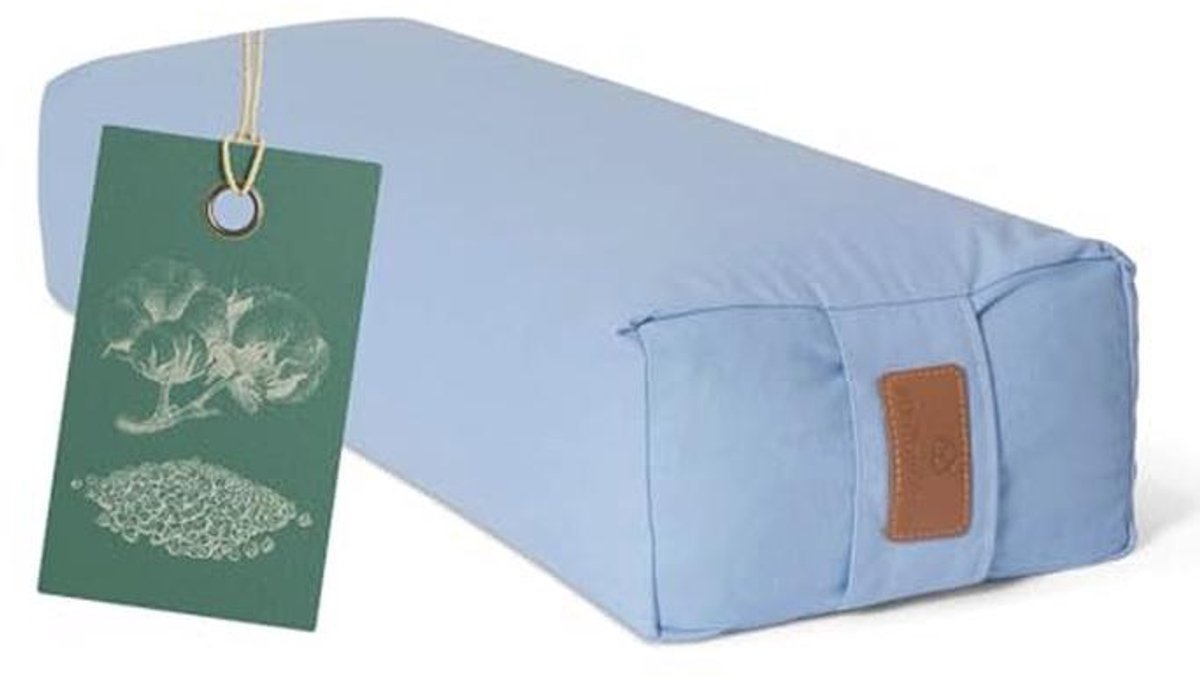 Yoga Bolster Meditatiekussen met Boekweit Schalen - Hoekig en Lavendel