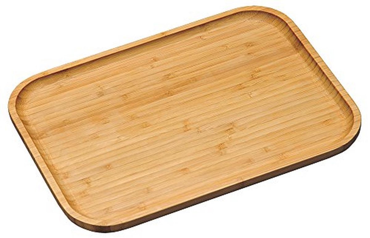Bamboe Serveerplank met Verhoogde Rand - Ideaal voor Brood en Antipasti