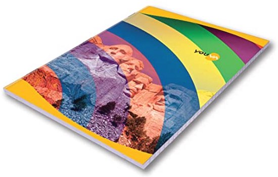 Regenboogontwerp Zacht Gebonden Lang Boek - Enkele Lijn - 21 cm x 19,7 cm - Pack van 6 — afbeelding 5