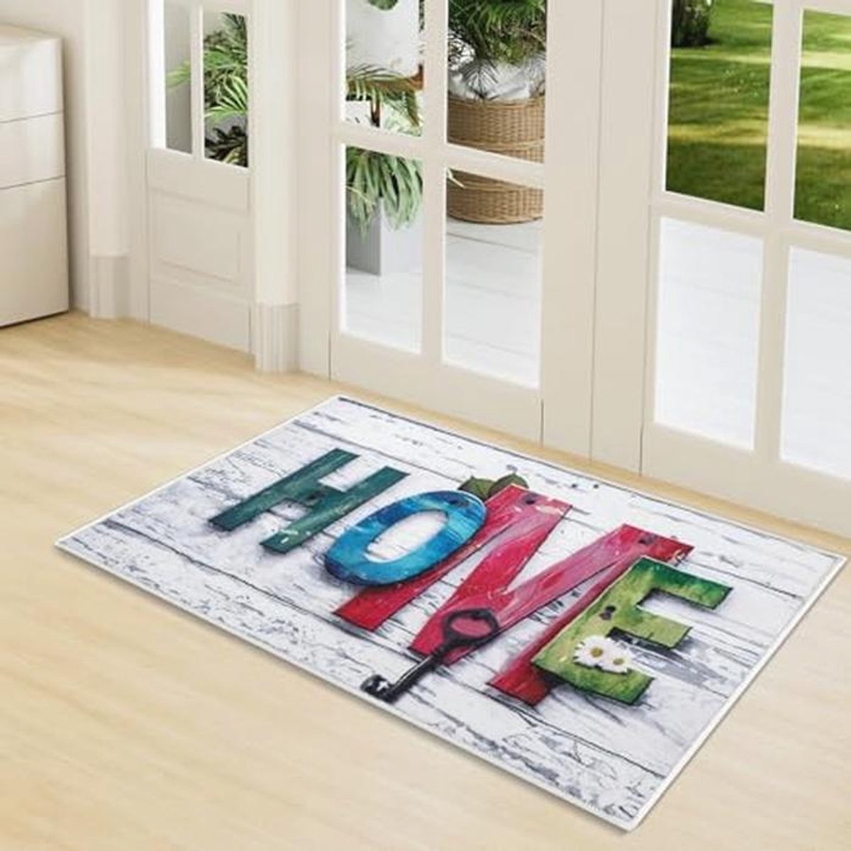 Antislip Deurmat voor Binnen - 50 x 80 cm, Vuilvangmat, Dunne en Wasbare Voetmat, Duurzaam