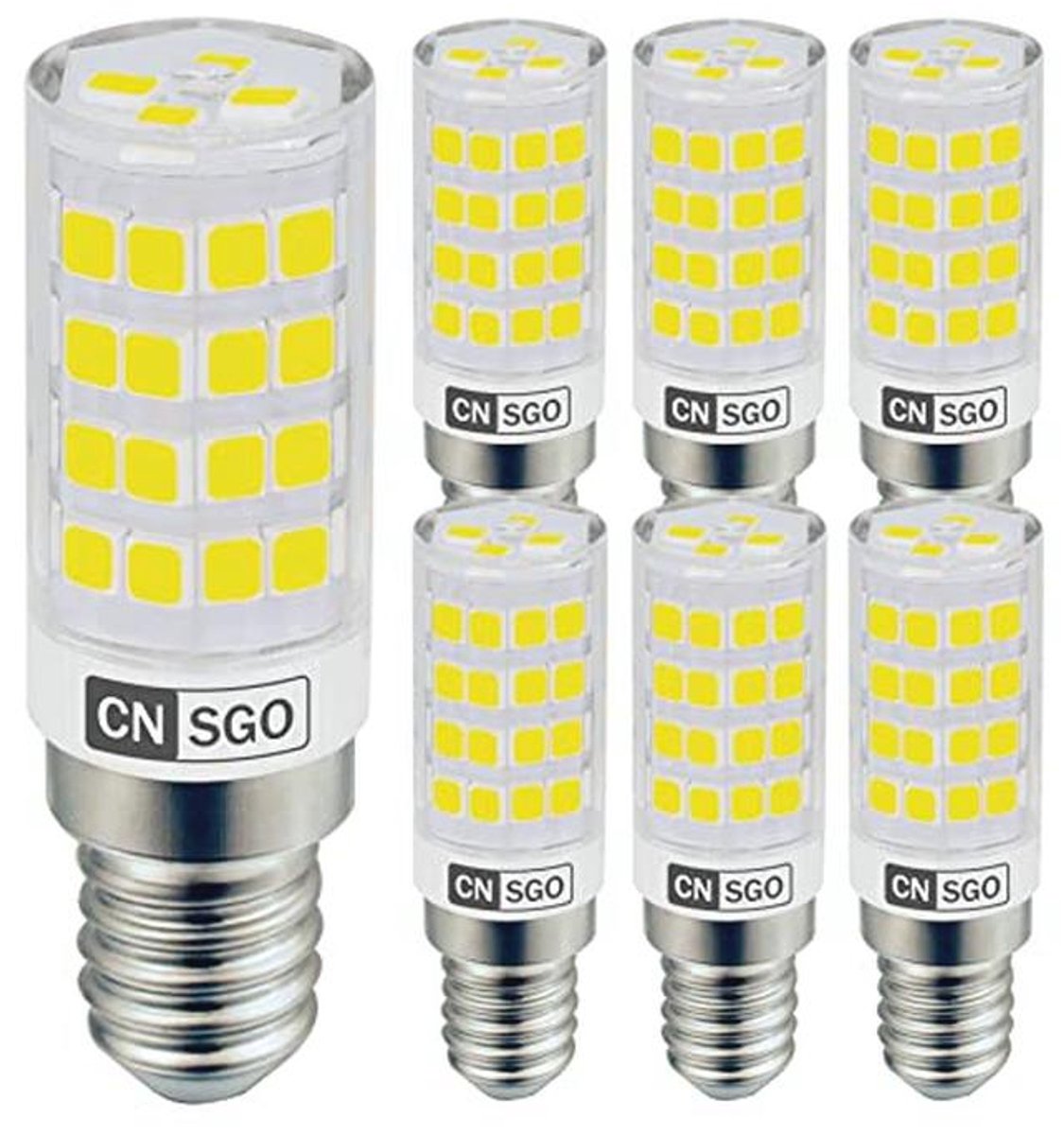E14 Ledlamp Koelwit 6000K 530 Lumen 4W, Vervangt 45W Halogeen, 360° Stralingshoek, Energiebesparend, 6 Stuks