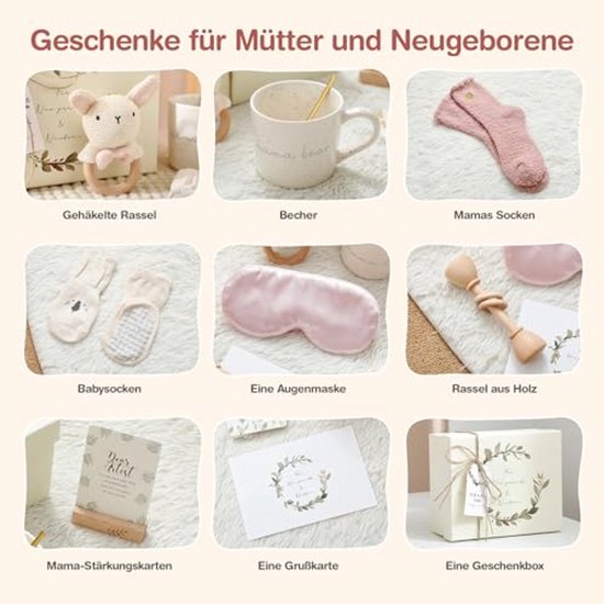9-delige houten bijtringen set voor baby's - Perfect als cadeau voor jongens en meisjes — afbeelding 3