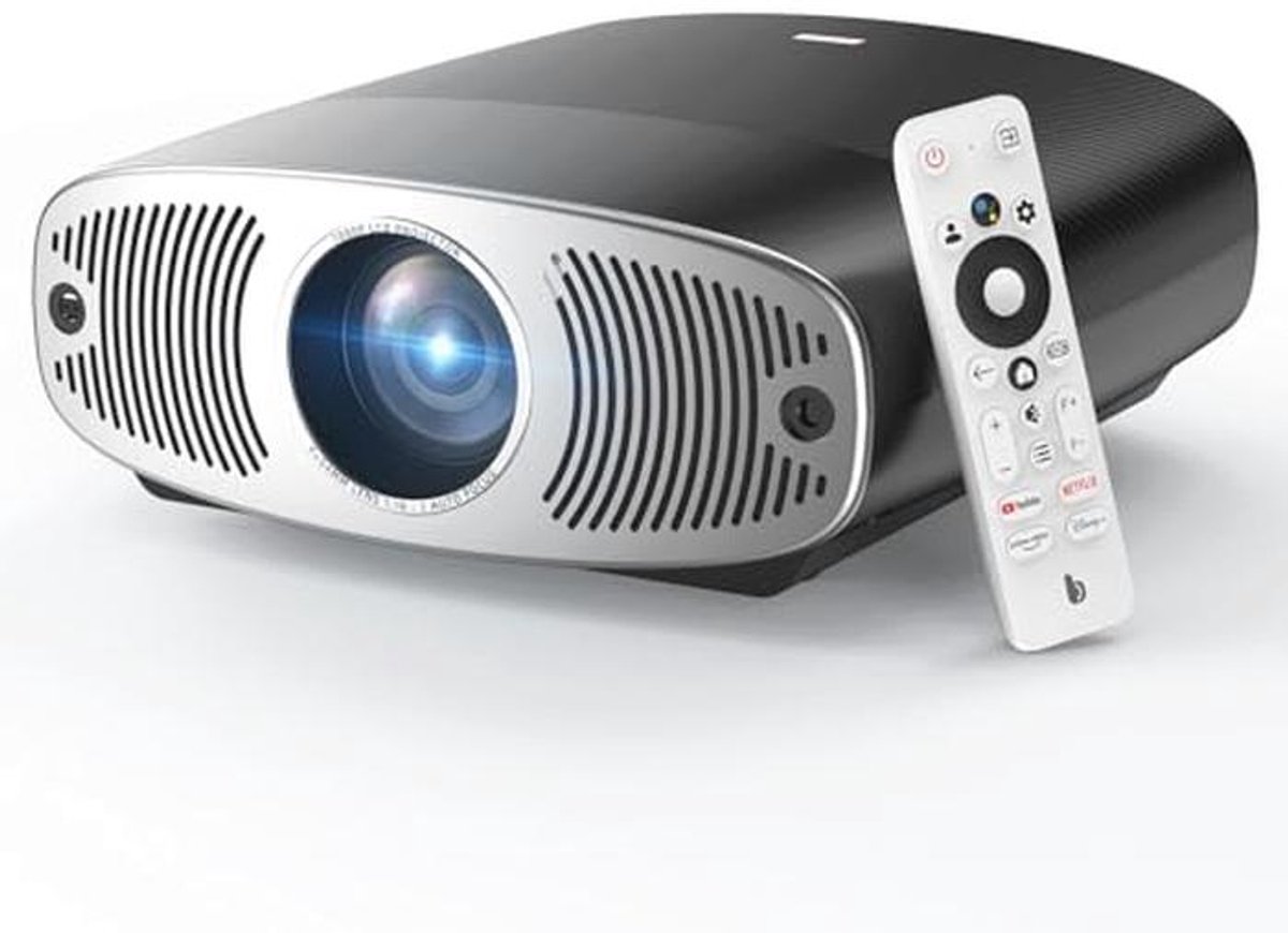 4K Smart Beamer met Android 9.0 en Google TV - Videoprojector met Autofocus & Dolby Audio