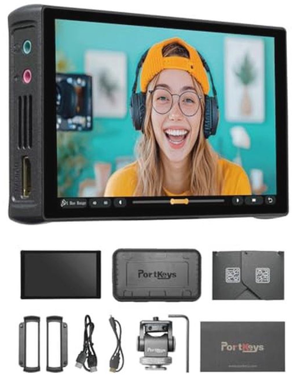 5,4" Touchscreen Cameramonitor met 800 Nits en Full HD voor DSLR en Mirrorless Camera